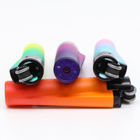 Briquet à gaz butane créatif au design de dessin animé, rechargeable et coupe-vent, avec couleurs dégradées personnalisables pour cigarettes et cadeaux promotionnels
