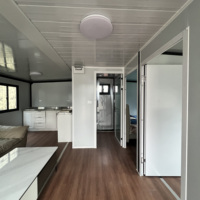 Maison Conteneur Mobile Pliable De Luxe de 30 Pi, Petite Maison Modulaire Préfabriquée Pliante et Extensible en Structure d'Acier Portable
