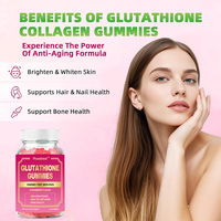 Rosebest OEM Complément Anti-Âge Saveur Fraise Sans Sucre Collagène Hydrolysé et Gummies au L-glutathion pour Éclaircissement de la Peau