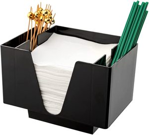 Customized Logo ABS Napkin Holder Plastic Bar Caddy for Bar Accessories