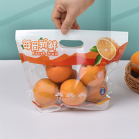 Kalee kantong kemasan buah dan sayuran, kantong kemasan buah plastik 1-3Kg bening Eco banyak kantong kemasan buah