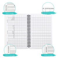 Offre Spéciale A5 Fitness Journal couverture souple journal bien-être objectif planificateur quotidien mensuel perte de poids repas exercice gymnastique entraînement cahier