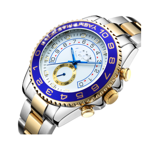 Reloj de Pulsera DFS05 Original de Marca para Hombre, Automático, Mecánico, Correa de Acero Inoxidable, Bisel Dorado, Estilo Casual y Ejecutivo - Product Image 1