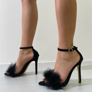 Ladies Large Size 35-42 Super High Heel Open <b>Toe</b> Sandals with Fashion Trend for Slippers for & Wedding Parties - Product Image 3