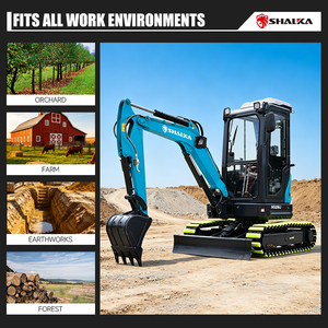 SHANDING Oferta de Bajo Precio Mini Excavadora de Orugas Doméstica 2.45t Retroexcavadora Agrícola Pequeña con Motor, Bomba y Engranajes de Alta Calidad - Product Image 4