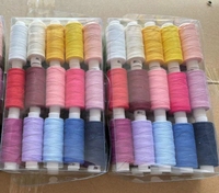Set Benang Jahit Berwarna-warni 40/2 100% Benang Poliester untuk Jahitan DIY di Rumah