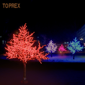 Décoration lumineuse de Noël résistante aux intempéries IP65, motif festif, 3,5 m, arbre de <span class=keywords><strong>cerisier</strong></span> <span class=keywords><strong>japonais</strong></span> artificiel multicolores à LED, lumière de <span class=keywords><strong>cerisier</strong></span> - Product Image 4