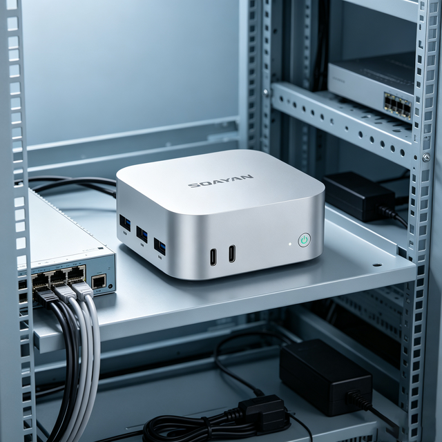 Special N5 Tiny Mini PC Intel N100 Quad Core 12GB LPDDR5 512GB SSD  DP 4K Dual LAN Dual Type-C Dual OS Win11 Pro