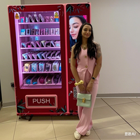 Máquina expendedora de pestañas postizas con adhesivos gratis, SDK de IA, pantalla táctil de 32 pulgadas, gestión basada en la nube, 4G/WiFi, para centros comerciales, belleza y pendientes