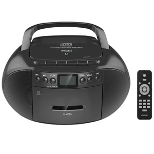 Système audio mural stéréo avec télécommande anti-poussière, haut-parleur Bluetooth, lecteur CD, radio et batterie rechargeable USB - Vente flash - Product Image 1