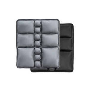 JFT Lumbar Support Cushion Air <b>Inflatable</b> Rectangle Backrest For Office <b>Car</b> Sofa Seat Gray Black - Product Image 1