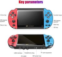 Console de jeu portable rétro X7, préprogrammée avec 10 000 jeux, prise en charge de la sortie TV, lecteur de jeux vidéo portable, lecteur de jeux d'arcade rétro classique