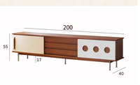 Meuble TV de luxe rétro au design moderne, console multimédia en bois massif, meuble TV minimaliste créatif pour salon, meubles de maison