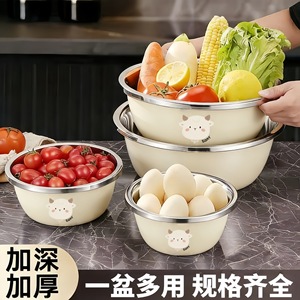 ชุดอ่างสแตนเลสแบบซ้อนได้ ชามผสมลึกสำหรับครัว ทำขนม ซุป ล้างผัก 3 ขนาด - Product Image 2