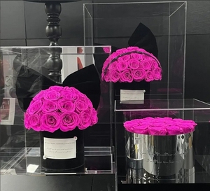Venta al por mayor Regalo del Día de San Valentín Rosas naturales preservadas Flores artificiales en caja Duradera Eterna Inmortal para siempre - Product Image 1