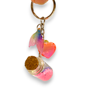 ของขวัญของที่ระลึกพวงกุญแจอะนิเมะส่วนบุคคลพวงกุญแจหัวใจและหางนางเงือกเสน่ห์ - Product Image 4