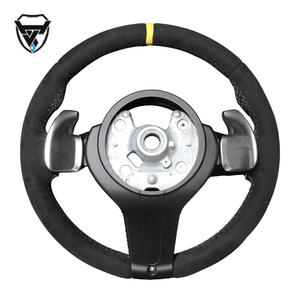 Volant modifié étiquette jaune en daim personnalisé pour BMW F10 F30 bzc-m3-328-p - Product Image 3