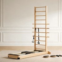 Échelle coulissante bidirectionnelle durable en bois d'érable, équipement de Pilates pour studio de yoga et fitness