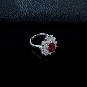 แหวนทับทิม925ทำจากแล็บเงิน - Product Image 3