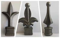 Accessoires de clôture de jardin OUYA, embouts de lance en fonte 148x75mm, anti-rouille, sablée, modèle traditionnel européen soudable