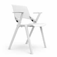 Chaise de formation moderne en plastique avec accoudoirs pour salle de classe, salle de conférence et bureau