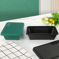 Boîtes de préparation de repas, boîte de rangement en plastique, boîte à lunch bento, sans BPA, qualité alimentaire, passe au micro-ondes, passe au congélateur, capacité de 800 ml