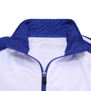 เสื้อกีฬายูนิเซ็กส์ คอตั้ง แห้งเร็ว ทรงหลวม สำหรับวิ่ง ชุดทีมบาสเก็ตบอล สีขาว สีฟ้า - Product Image 1