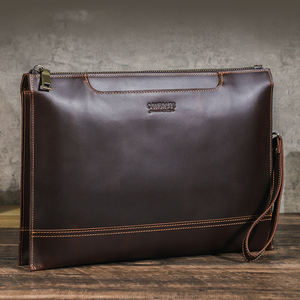 Borsa <span class=keywords><strong>da</strong></span> <span class=keywords><strong>uomo</strong></span> in vera pelle di vacchetta, per uso quotidiano, <span class=keywords><strong>da</strong></span> viaggio, per esterni, con scomparto per notebook <span class=keywords><strong>da</strong></span> 14 pollici, organizer per telefono, pochette - Product Image 1