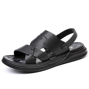 Pantoufles pour hommes à semelle souple en gros, sandales en cuir double usage, pantoufles haut de gamme pour hommes intérieur/extérieur, usine de chaussures chinoise - Product Image 5