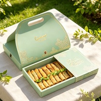 Nouvelle conception de boîte à emporter pour boulangerie arabe avec poignée, 2mm, pour pain pita, galette de lentilles, Bibe Shata, Khobz El Labyad, pain aux dattes, boîte à pâtisserie en bande