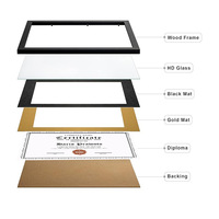 Vente en gros de cadre photo noir MDF A4, affiche murale, décoration, bureau, entreprise, licence, table en acrylique