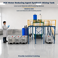 5000L PCE Karıştırma Tankı PE veya Paslanmaz Çelik a B Malzeme Ön Karıştırma ve Yüksek Dozajlı Üretim Sistemi FRHSPCE-5000