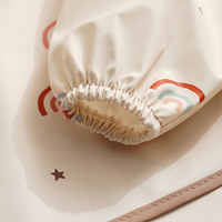 Bavoirs pour bébé Happyflute à manches longues, 100% fibre de polyester, taille réglable, bavoir d'alimentation imperméable