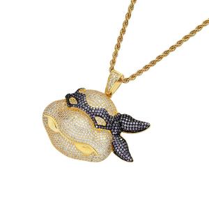 Collane con Ciondoli Tartarughe Ninja in Ottone Placcato Ghiaccio, Gioielli Hip Hop per Uomo - Product Image 2