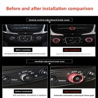 Couvercle de commande centrale en alliage d'aluminium pour Chevrolet Equinox : climatisation, audio, phares, bouton d'allumage, intérieur central
