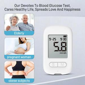 Moniteur de glycémie de classe II certifié CE, kit de <span class=keywords><strong>test</strong></span> du diabète avec système de surveillance précise du glucose, garantie d'un an - Product Image 5