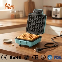 Mini gaufrier 12*12cm (3 en 1) 350W, plaque chauffante carrée double face, 220-240V, revêtement antiadhésif facile à nettoyer, grill en forme de cœur