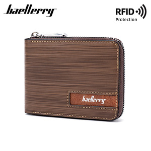 กระเป๋าสตางค์ผู้ชาย Baellerry แบบซิป ป้องกัน RFID กระเป๋าใส่เหรียญขนาดกะทัดรัด ใช้ได้ทุกวัน - Product Image 5