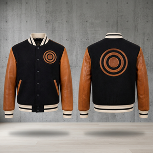 Veste d'automne coupe-vent pour homme, style universitaire, avec logo brodé personnalisé, bordure côtelée, vêtement d'extérieur décontracté pour équipe sportive, fournisseur en gros - Product Image 3