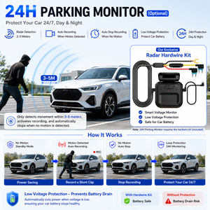 SIBOYI <span class=keywords><strong>Telecamera</strong></span> per <span class=keywords><strong>Auto</strong></span> a 4 Canali con WiFi, GPS, Registrazione in Loop, Visione Notturna, Monitoraggio Parcheggio, Schermo IPS 1080P - Product Image 5