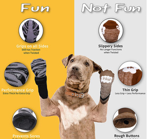 थोक विरोधी पर्ची कुत्ते सर्दियों के इनडोर गर्म पालतू मोजे - Product Image 3