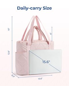 Women Large Quilted Puffer <b>Tote</b> <b>Bag</b> Soft <b>Padded</b> Down Puffy Travel Handbag - Product Image 6