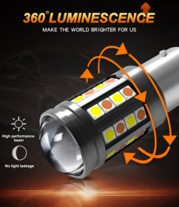 JIACHIダブルコンタクトデュアルビームW21/5W 7443 LEDスイッチバック、ホワイトレッドイエローカラーT20LED電球バックライト3030 SMD - Product Image 3