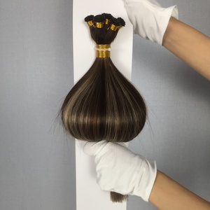 จัสมินบิวตี้ ขายส่งผมแท้คุณภาพสูง 100% รัสเซียนเวอร์จิ้น คิวติเคิล เรมี่ แฮนด์ไทด์ วีฟท์ แฮร์ เอ็กซ์เทนชั่น - Product Image 1