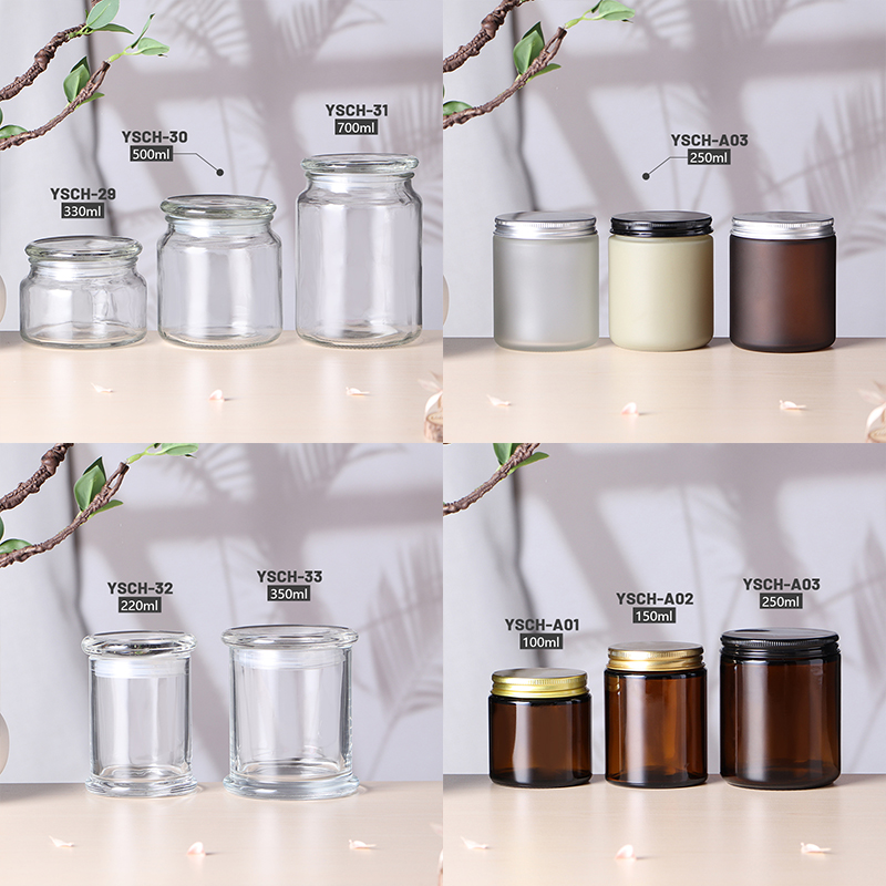 Jar for Candle Making Cylinder Transparent Luxury Classic Empty Glass Candle Cup