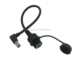 Manufactory OEM ODM Free Sample Waterproof Angled USB 3.0 Cable Type A to Micro B with Cover