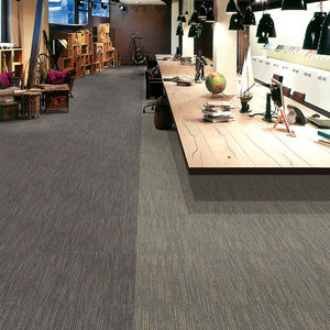 Dalles de moquette carrées en polypropylène, nylon et polyester 100%, moquette de luxe rembourrée pour bureau, 50x50 cm, <span class=keywords><strong>cuisine</strong></span>, chambre, porte, décorative - Product Image 1