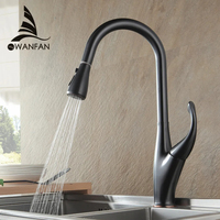 Robinet d'évier de cuisine en laiton de luxe pivotant 360 robinets avec vaporisateur rétractable argent 1 trou 1 poignée mélangeur de cuisine chaud et froid