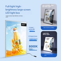 Kotak Lampu LED Tahan Air & Papan Menu Digital untuk Restoran dengan Bingkai Poster Backlit Panel Display Iklan