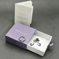 Boîte à bijoux de luxe personnalisée de bonne qualité, imprimée, pour filles, en carton recyclé, avec tiroir pour petits bracelets